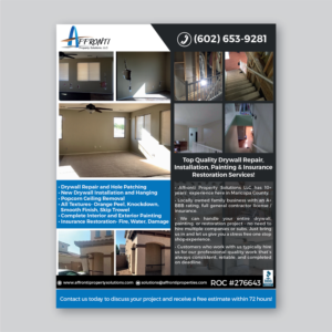 Flyer-Design von Antun Kaic für Affronti Property Solutions LLC | Design #17160534