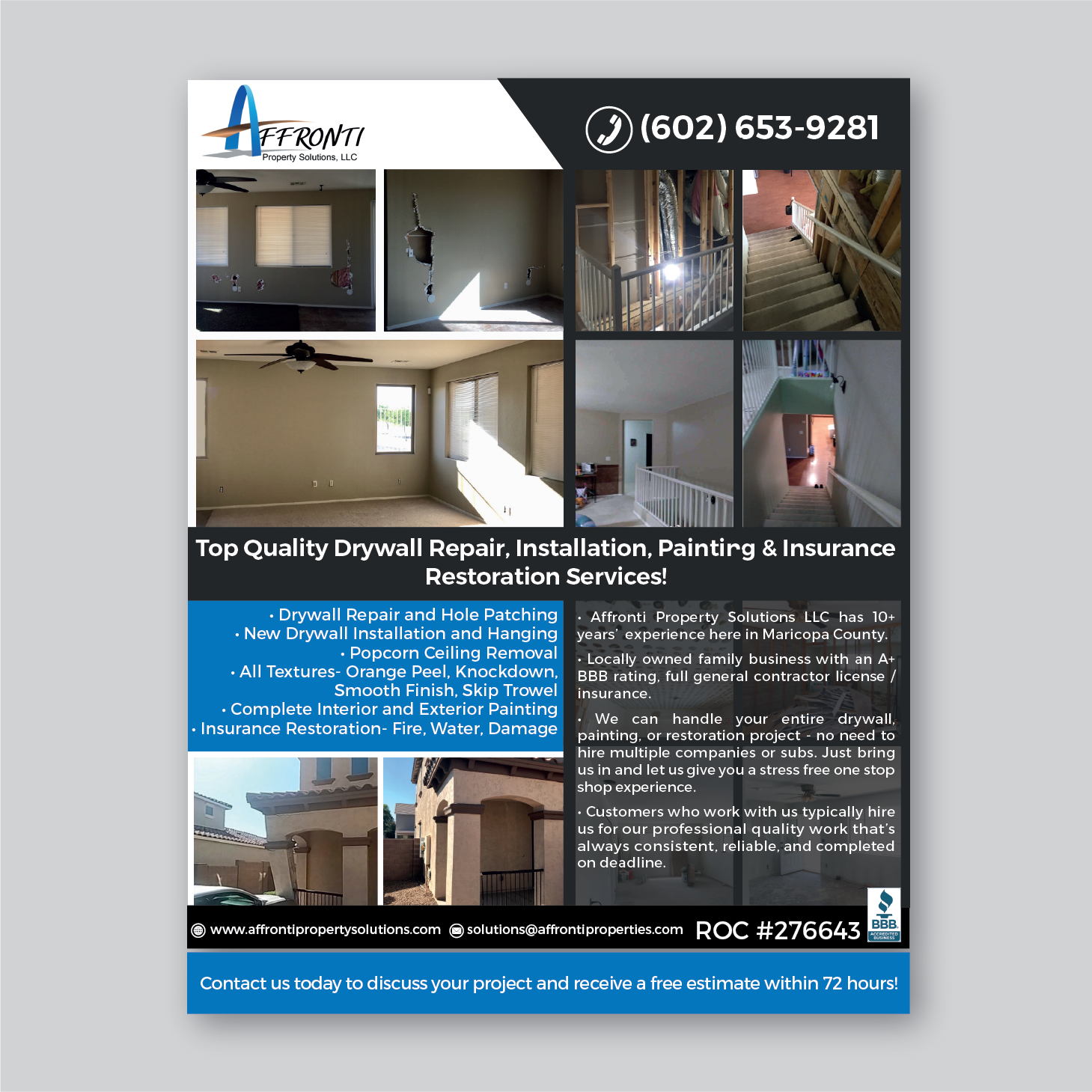 Design de Flyer par Antun Kaic pour Affronti Property Solutions LLC | Design #17196237
