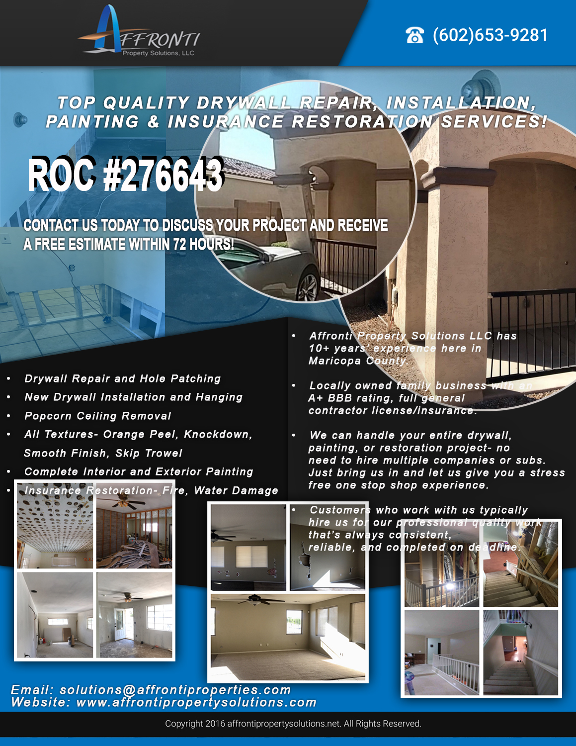 Flyer Design by sormaz.tanja for Affronti Property Solutions LLC | Design #17080296