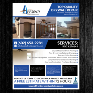 Flyer-Design von TuktukiShree für Affronti Property Solutions LLC | Design #17091468