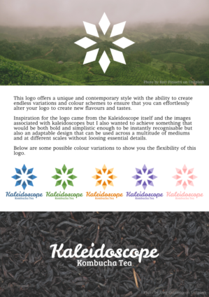 Diseño de Logo por redthelogoguy para Kaleidoscope Kombucha Tea | Diseño: #17064624