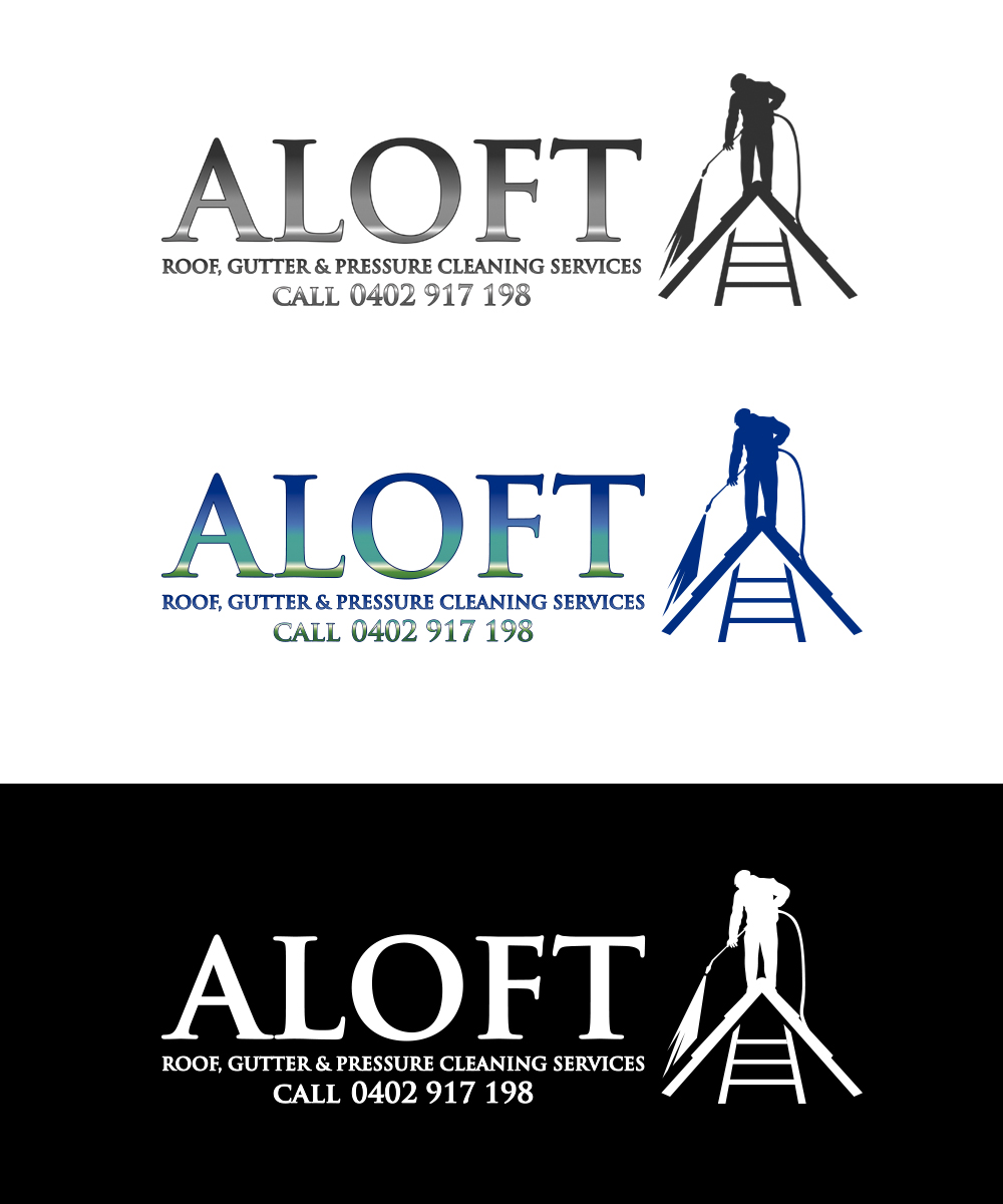 Diseño de Logo por StudioD™ para Aloft Roof, Gutter & Pressure Cleaning Services | Diseño: #2768942