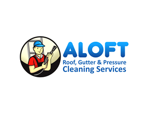 Logo Design by moenib for Aloft Roof, Gutter & Pressure Cleaning Services | Design #2693107
