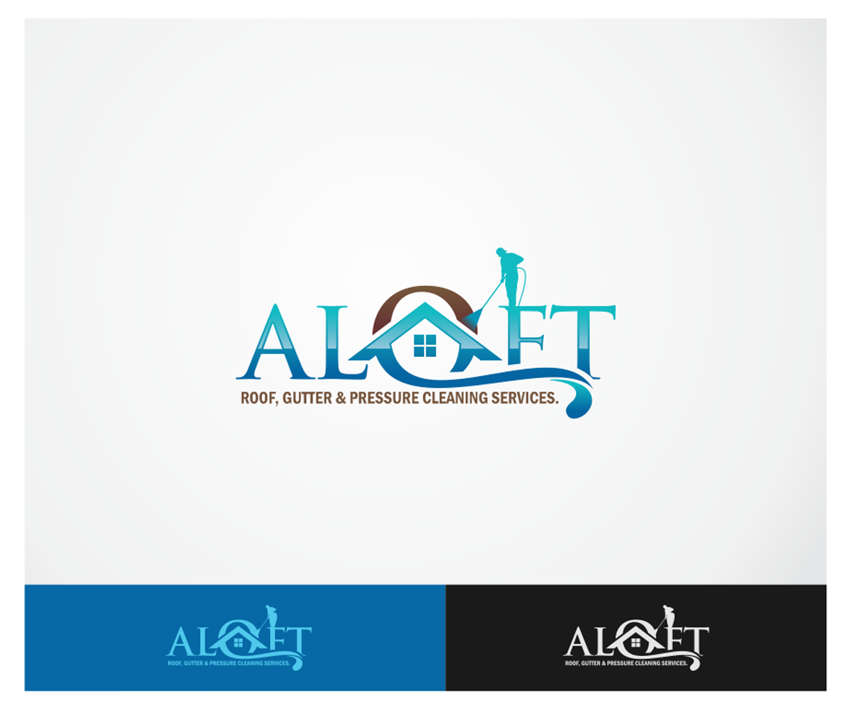 Logo Design by Eightynine0274 for Aloft Roof, Gutter & Pressure Cleaning Services | Design #2767425