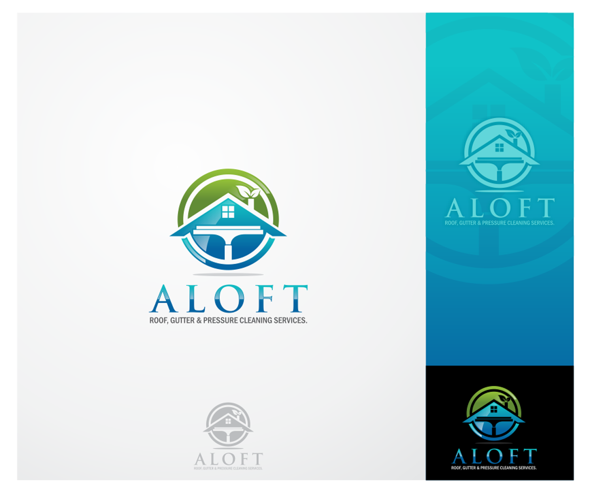 Design de Logo par Eightynine0274 pour Aloft Roof, Gutter & Pressure Cleaning Services | Design #2767825