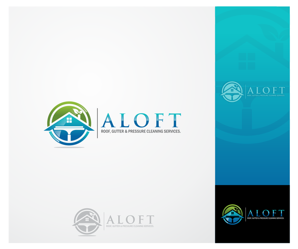 Design de Logo par Eightynine0274 pour Aloft Roof, Gutter & Pressure Cleaning Services | Design #2767837