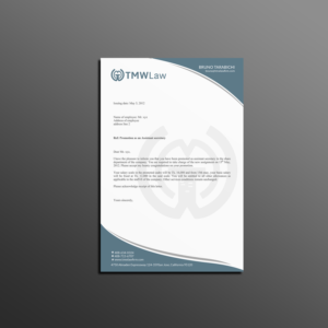Design En-Tête par Creations Box 2015 pour TMW Law | Design : #17069124