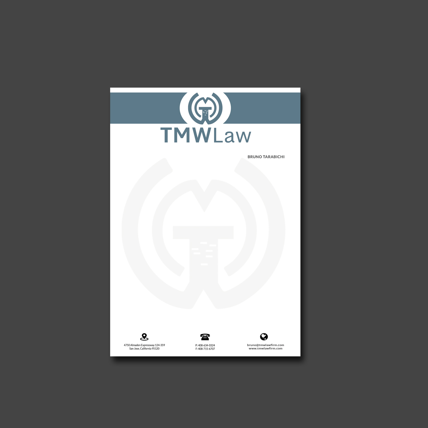Briefkopf-Design von Creations Box 2015 für TMW Law | Design #17069125