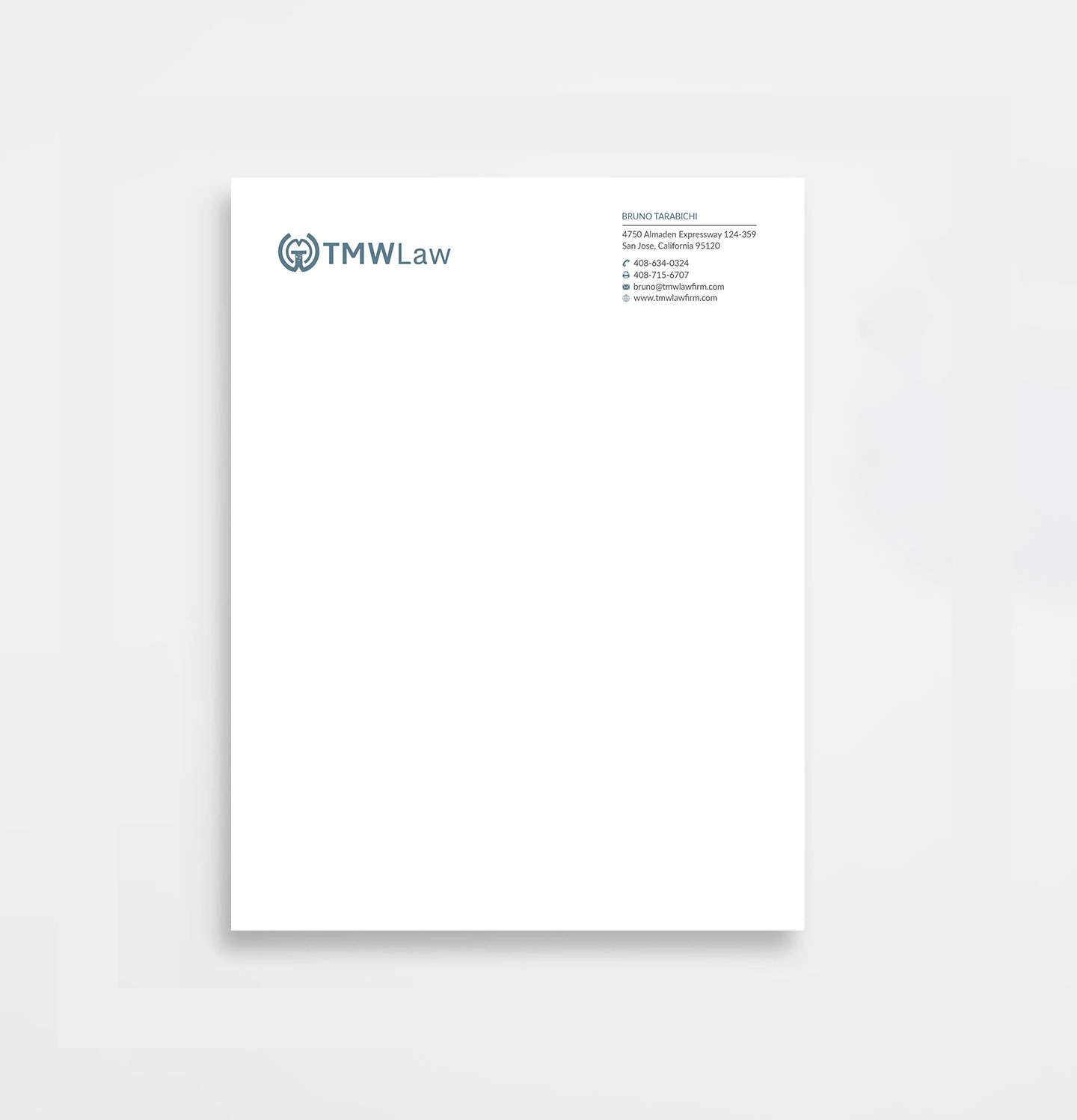 Letterhead Design by Right_D for TMW Law | Design #17072050