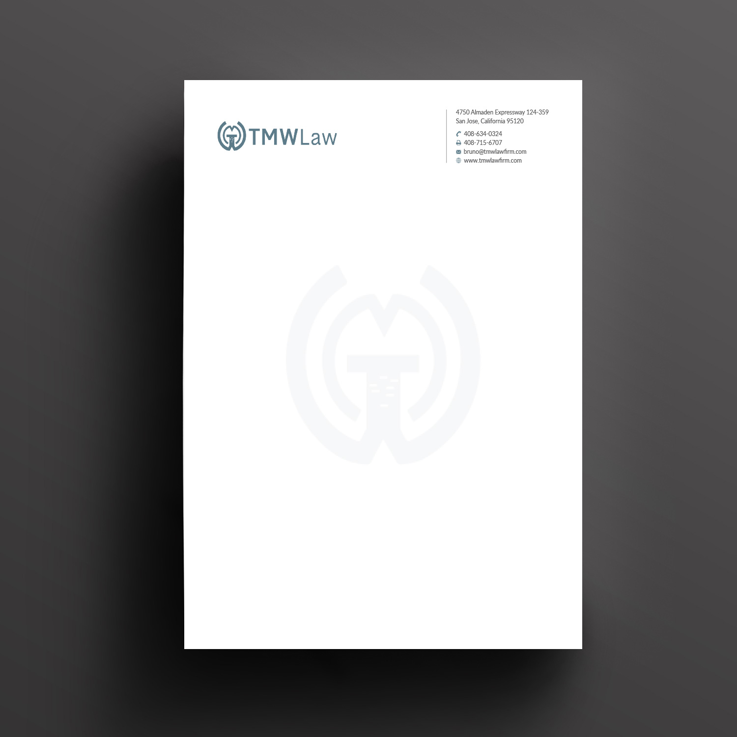 Letterhead Design by Right_D for TMW Law | Design #17072052