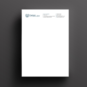 Letterhead Design by Right_D for TMW Law | Design: #17072060
