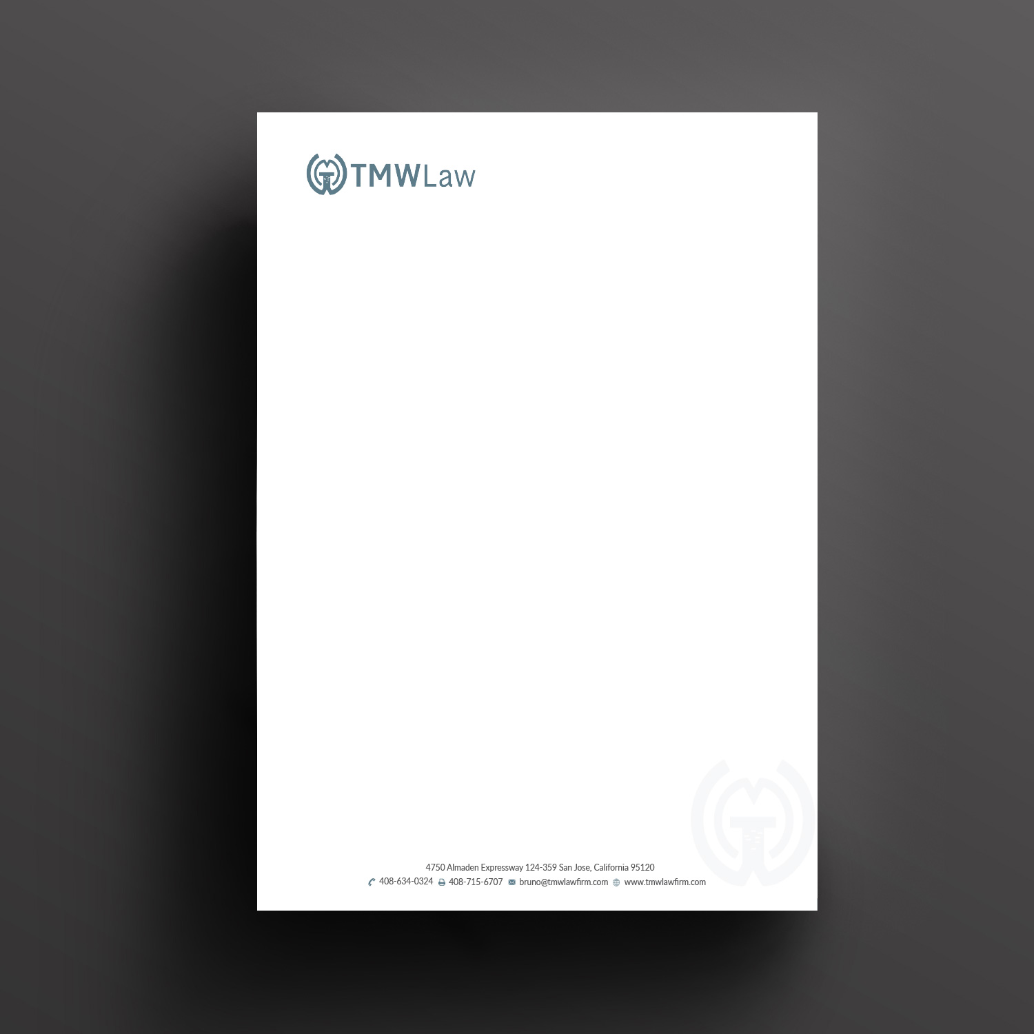 Letterhead Design by Right_D for TMW Law | Design #17072064