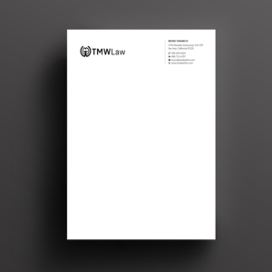 Letterhead Design by Right_D for TMW Law | Design: #17072617