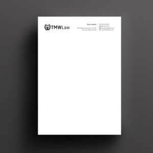 Letterhead Design by Right_D for TMW Law | Design: #17072753