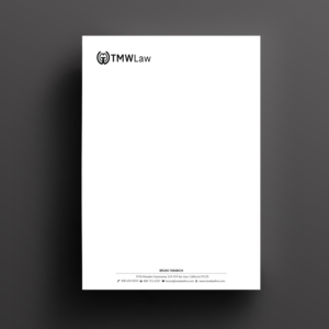 Letterhead Design by Right_D for TMW Law | Design: #17072755