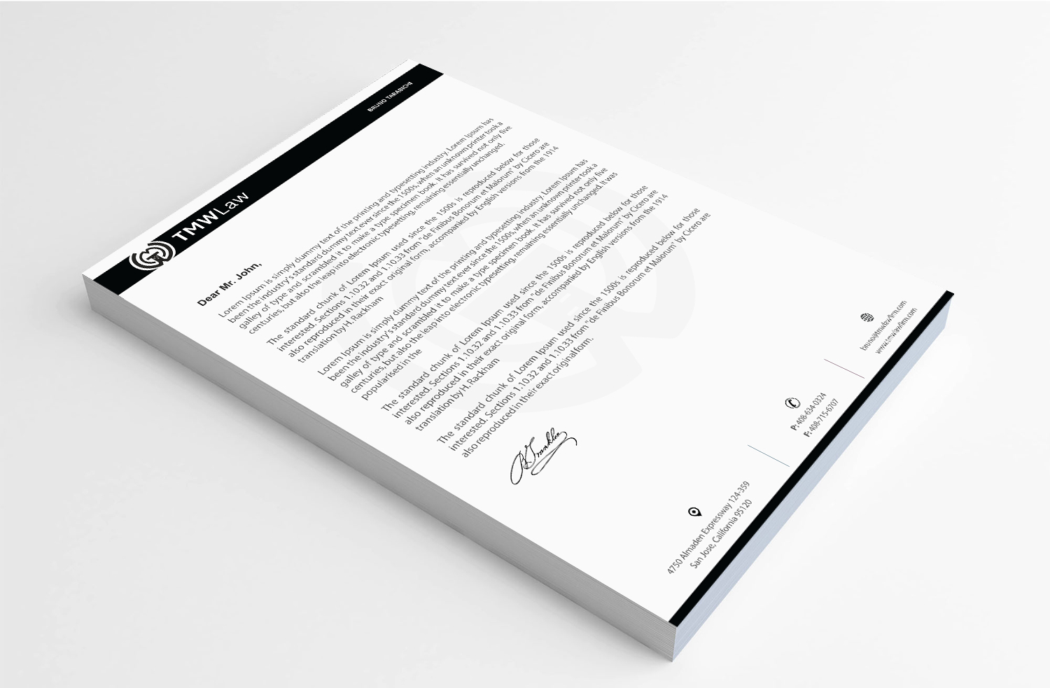 Design En-Tête par madhuraminfotech pour TMW Law | Design : #17068822