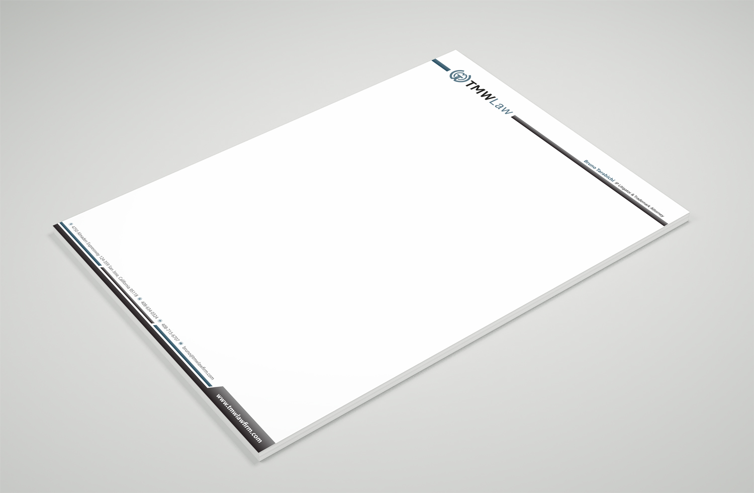 Letterhead Design by Petter Goms for TMW Law | Design #17085018