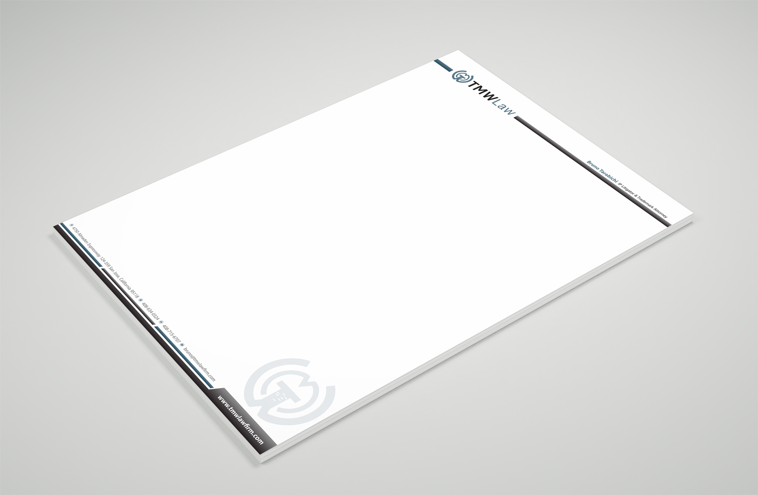 Letterhead Design by Petter Goms for TMW Law | Design #17085060