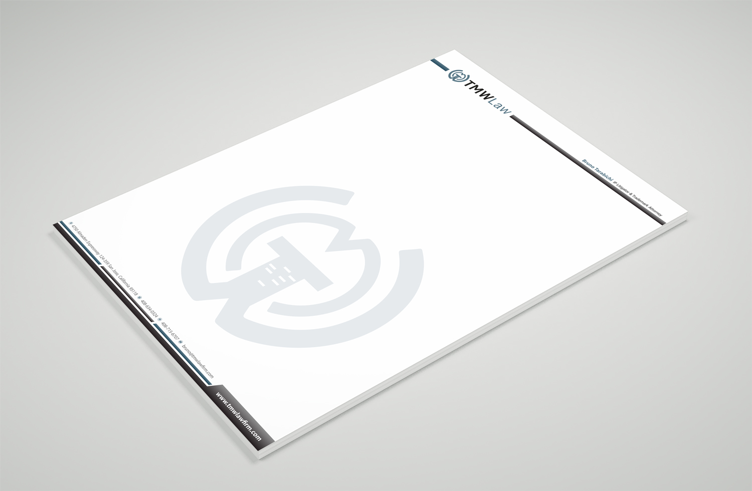 Letterhead Design by Petter Goms for TMW Law | Design #17085061