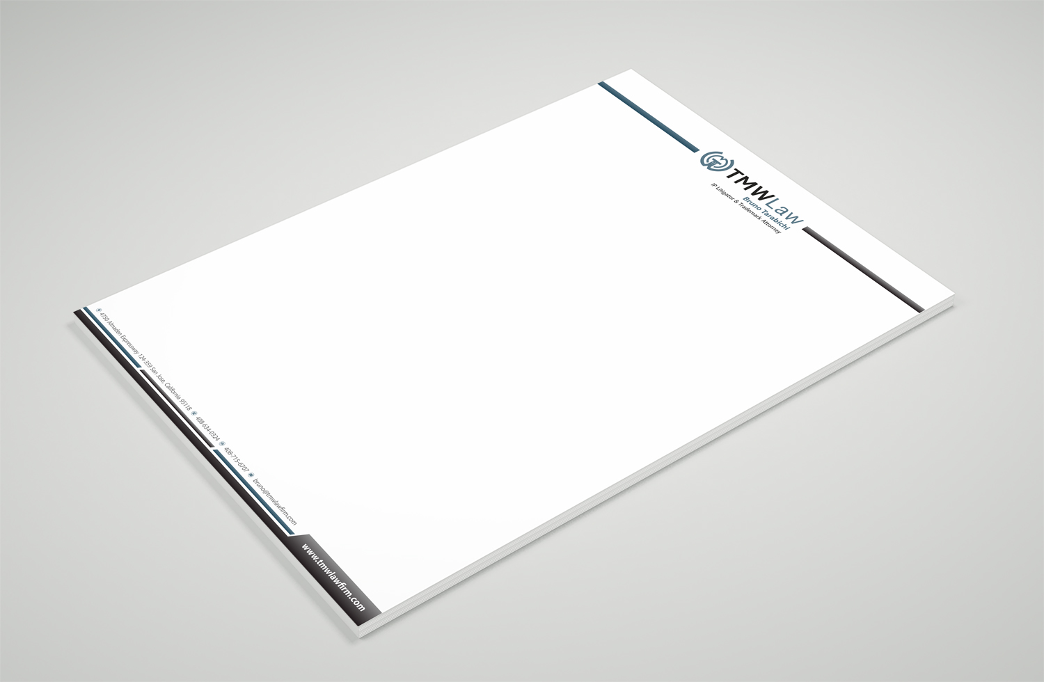 Letterhead Design by Petter Goms for TMW Law | Design #17085169