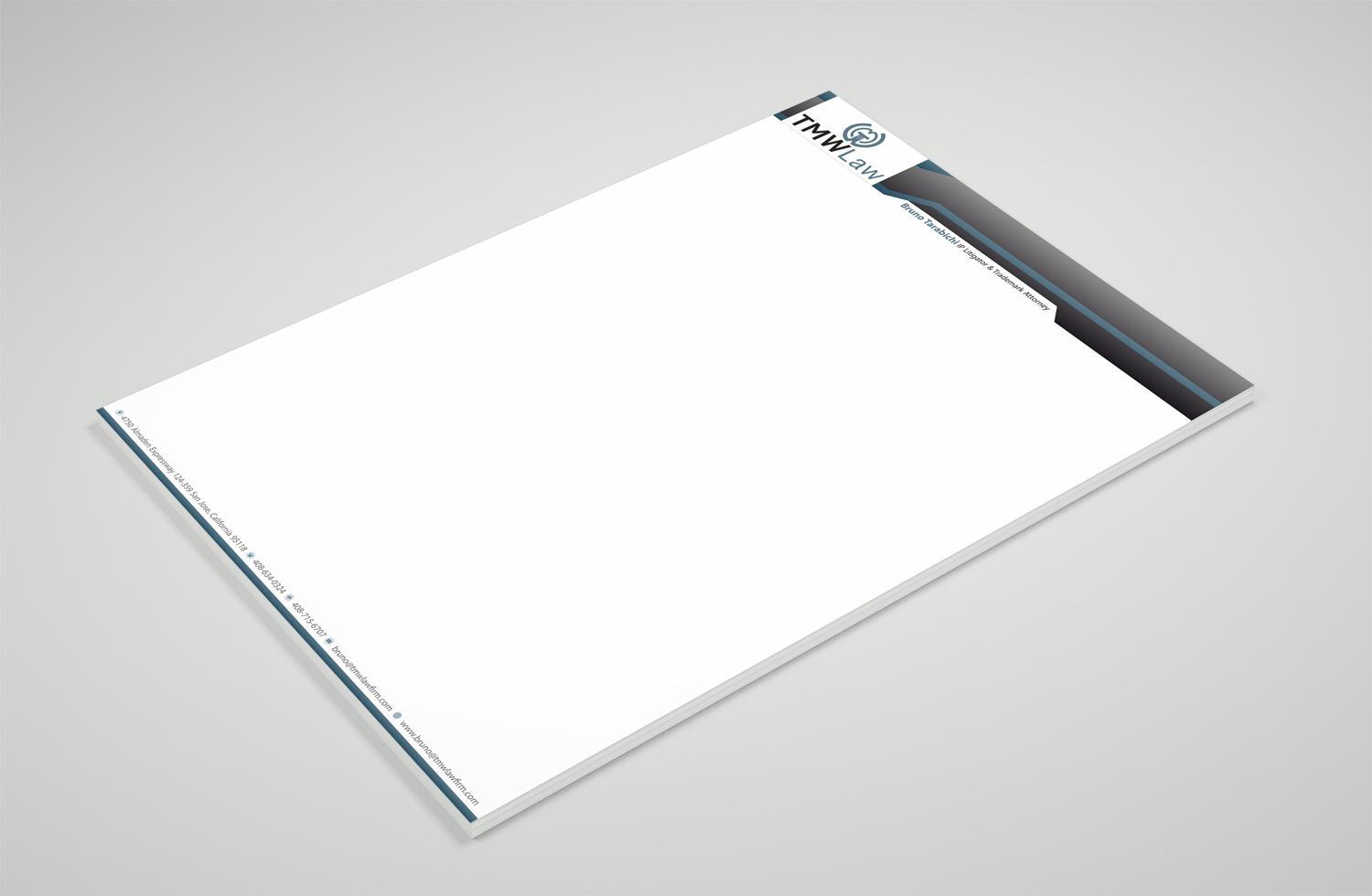 Letterhead Design by Petter Goms for TMW Law | Design #17085359