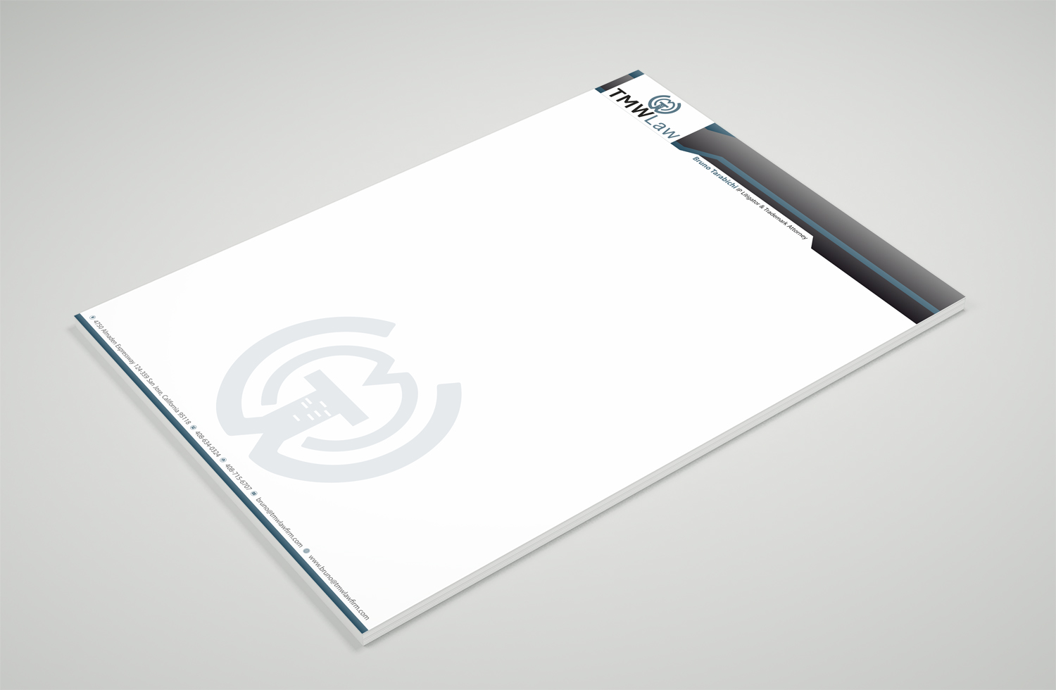 Letterhead Design by Petter Goms for TMW Law | Design #17085361