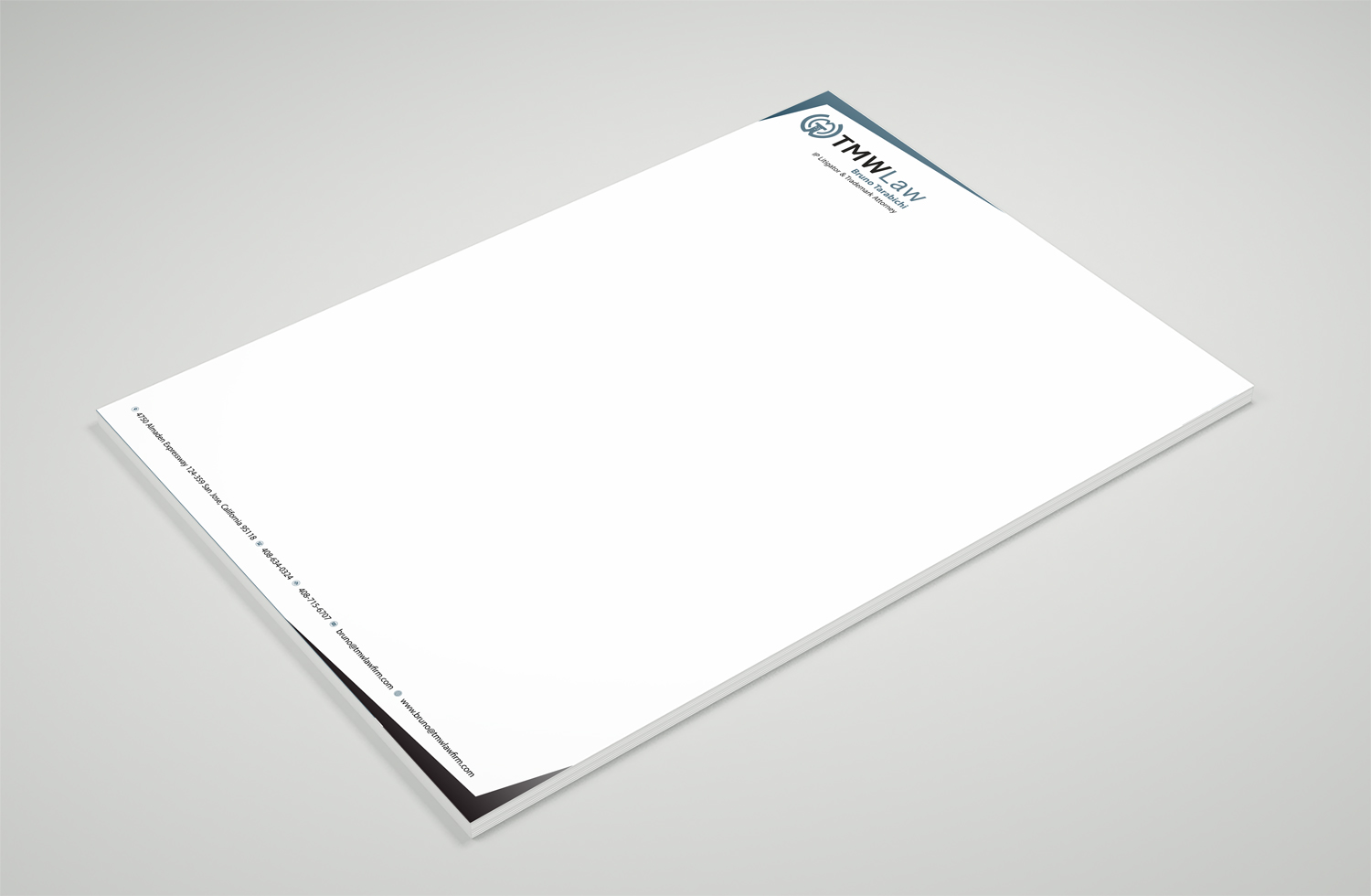 Diseño de Membrete por Petter Goms para TMW Law | Diseño #17085504