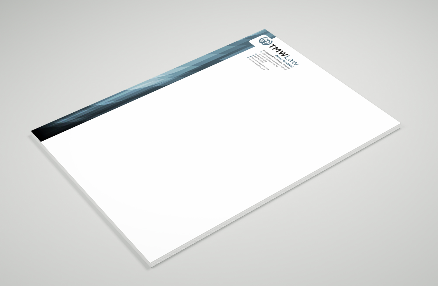 Letterhead Design by Petter Goms for TMW Law | Design #17085615