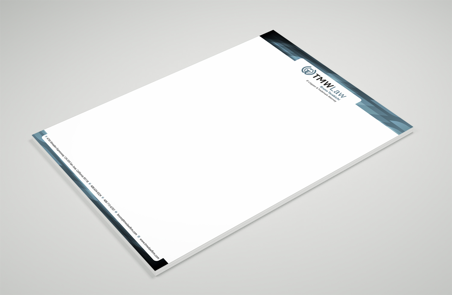 Letterhead Design by Petter Goms for TMW Law | Design #17085635