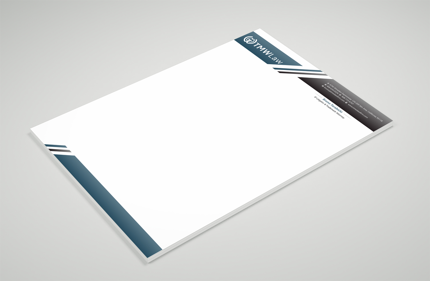 Letterhead Design by Petter Goms for TMW Law | Design #17085847