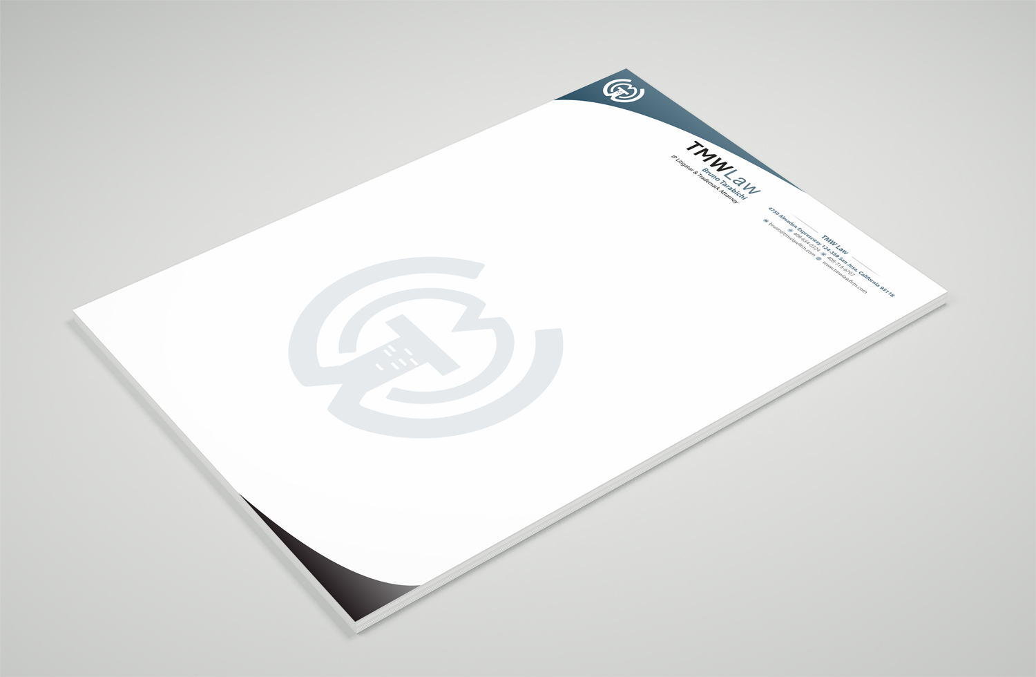 Letterhead Design by Petter Goms for TMW Law | Design #17086009