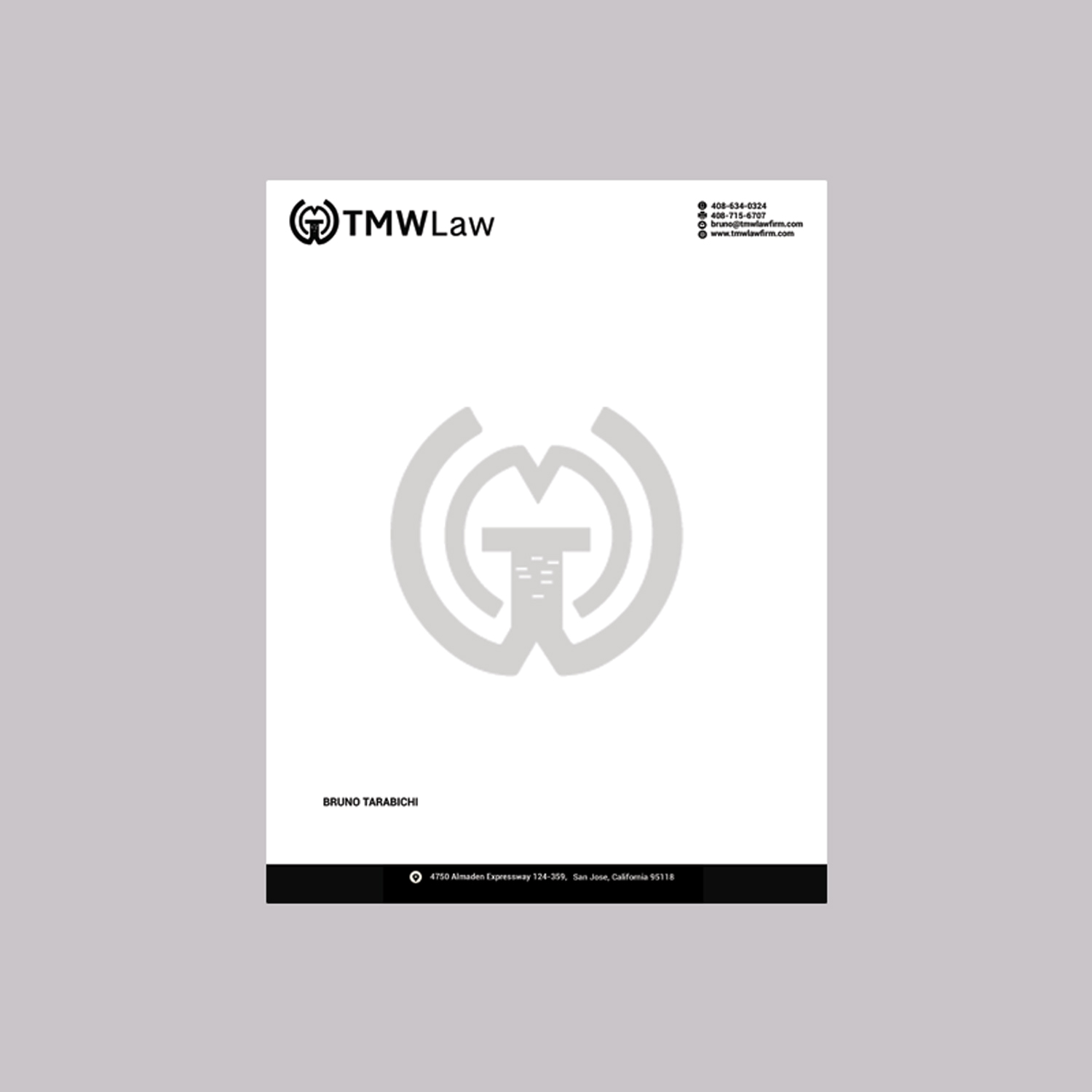 Letterhead Design by Mohammad Shamsur Rahman for TMW Law | Design #17102651