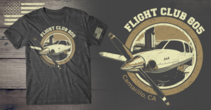 Flight Club 805 T-Shirt Design | Diseño de Camiseta por db1404