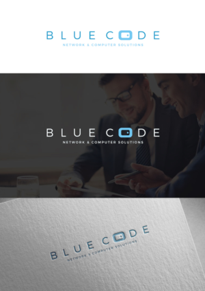 Blue Code [Network & Computer Solutions = 2nd portion of logo] | Logo Design by christianpoetoe