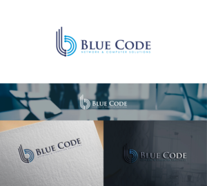 Blue Code [Network & Computer Solutions = 2nd portion of logo] | Logo Design by Grazdavoda