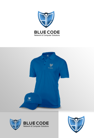 Blue Code [Network & Computer Solutions = 2nd portion of logo] | Logo Design by metromini1407