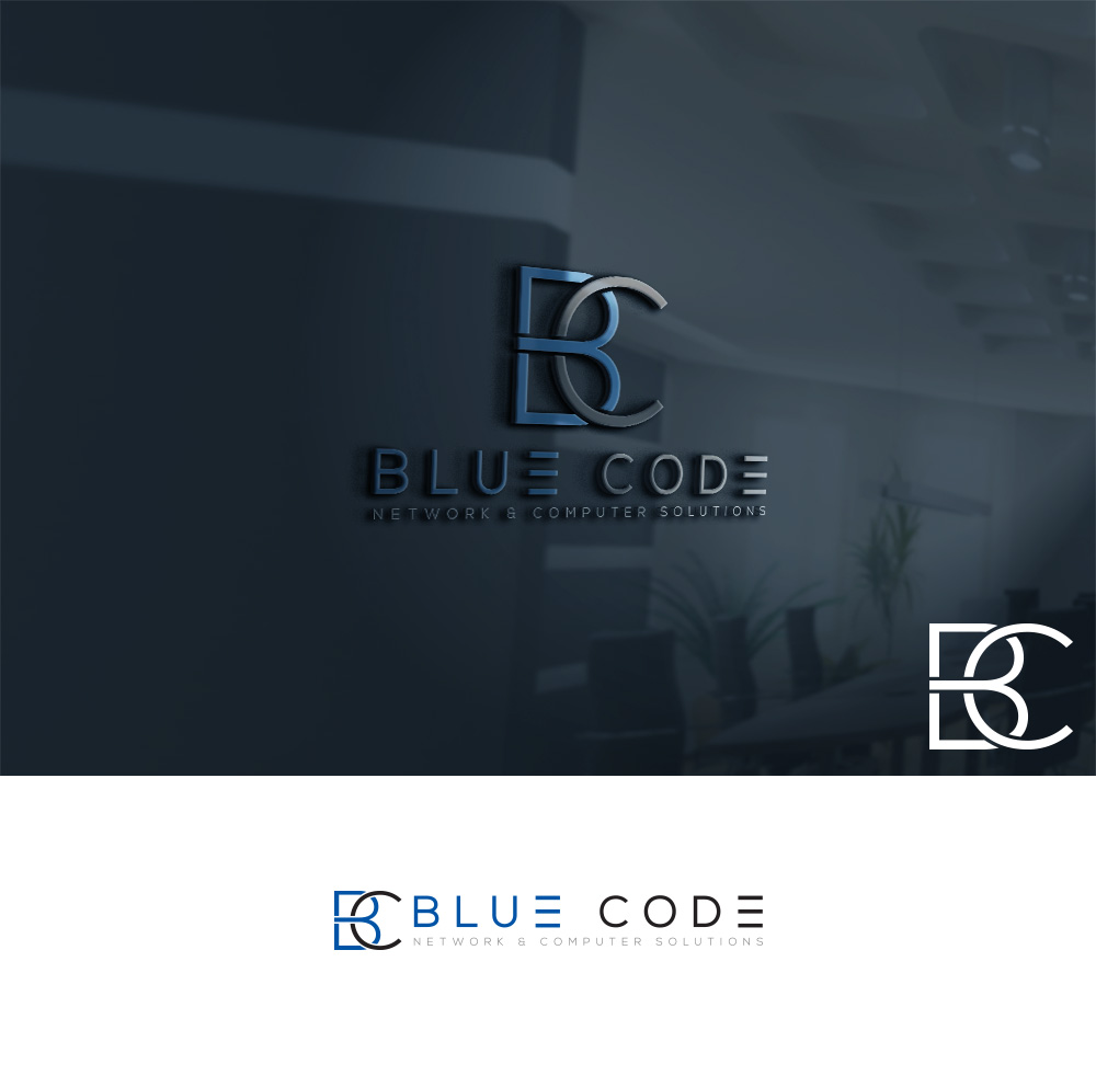 Logo Design by Deep Night for Blue Code | Design #17120147