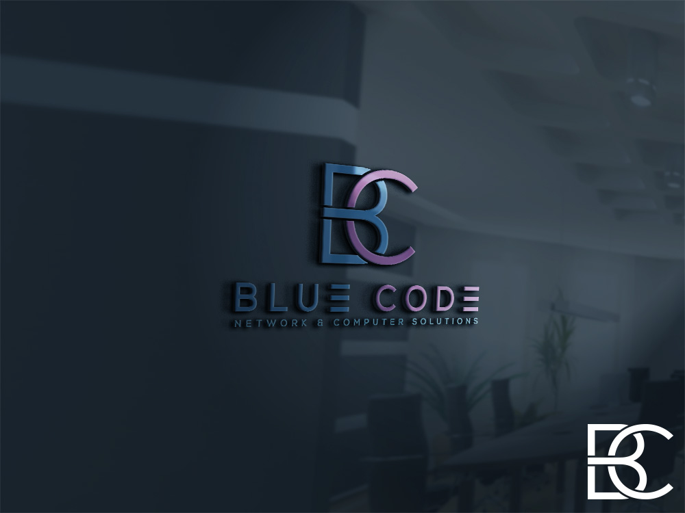 Logo Design by Deep Night for Blue Code | Design #17148847