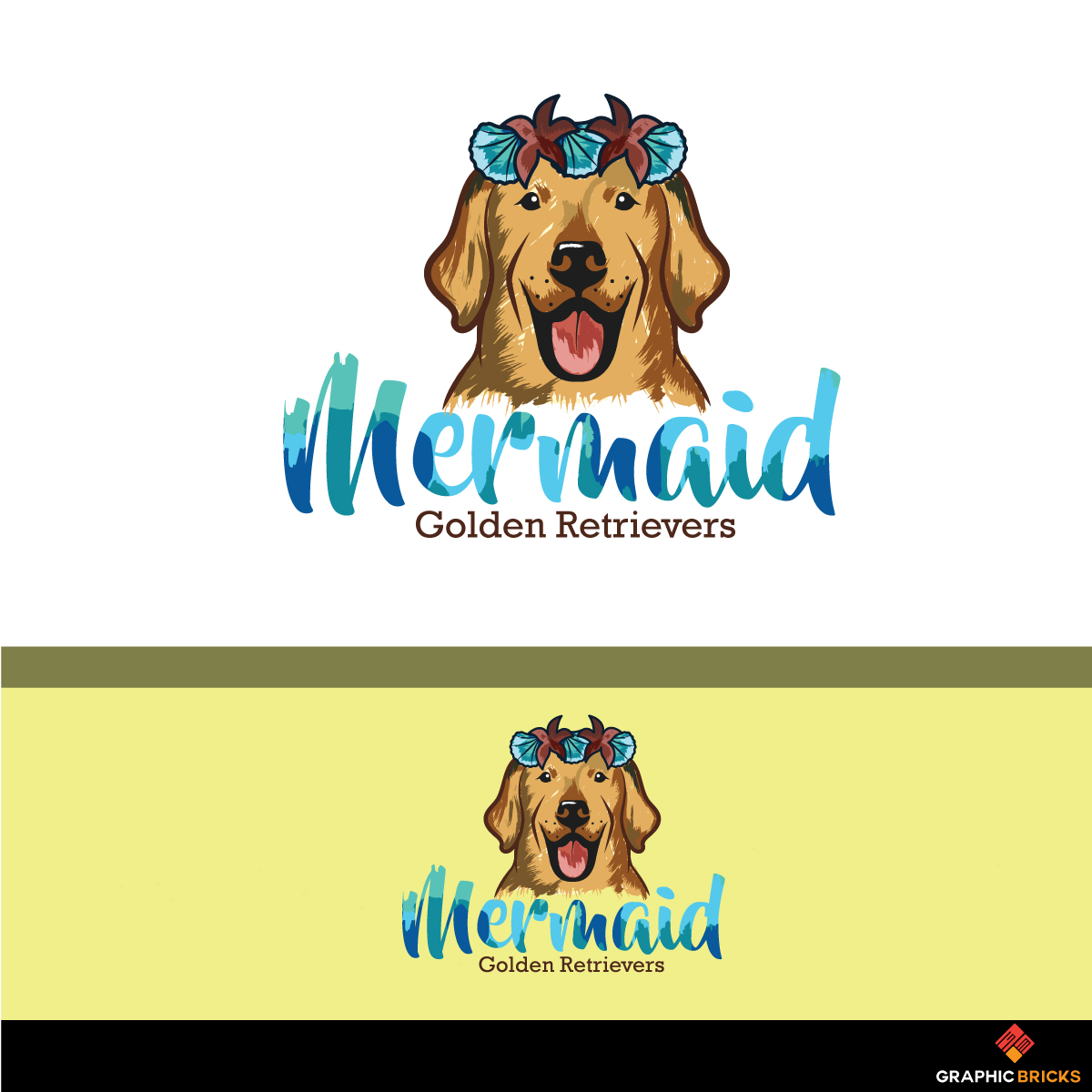 Logo-Design von Graphic Bricks für Mermaid Golden Retrievers | Design #17099913