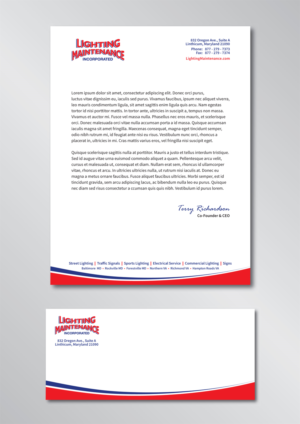 Design de Papeterie par tavi pour Lighting Maintenance Inc | Design : #17082109