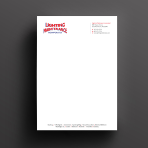 Stationery Design by Right_D for Lighting Maintenance Inc | Design: #17075077