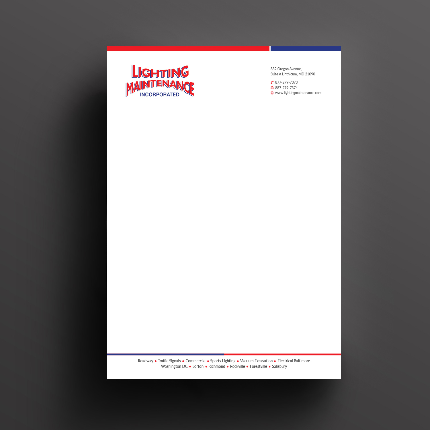 Stationery Design by Right_D for Lighting Maintenance Inc | Design #17075092