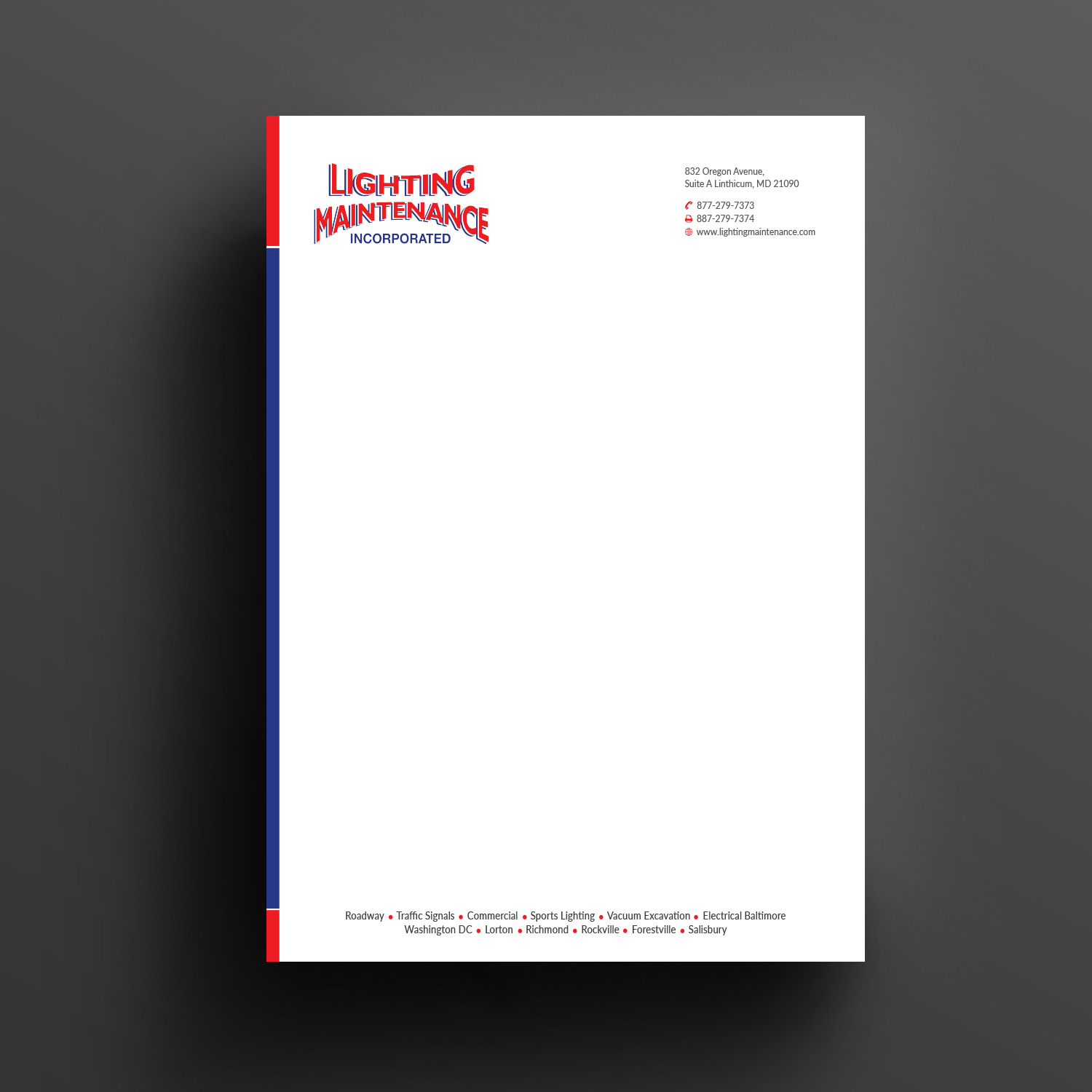 Stationery Design by Right_D for Lighting Maintenance Inc | Design #17075694