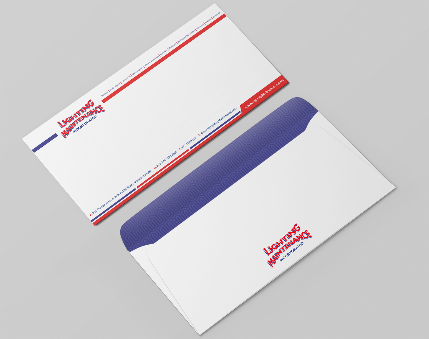 Stationery Design by Petter Goms for Lighting Maintenance Inc | Design #17076758