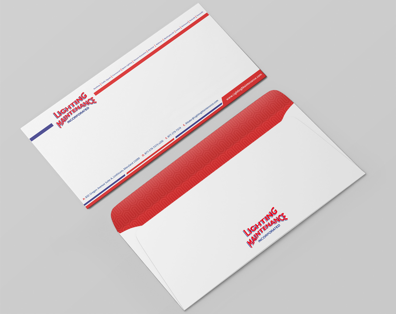 Stationery Design by Petter Goms for Lighting Maintenance Inc | Design #17076759