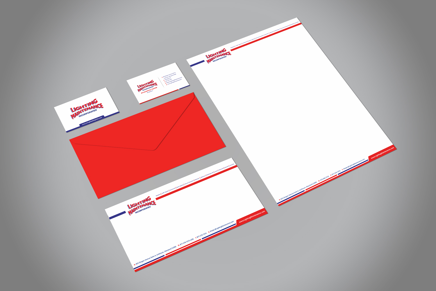 Stationery Design by Petter Goms for Lighting Maintenance Inc | Design #17076868