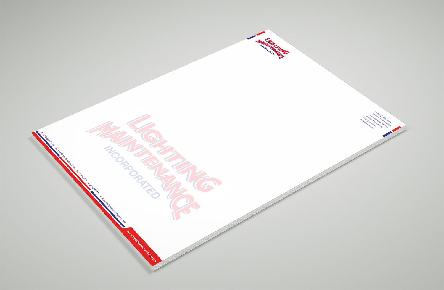 Stationery Design by Petter Goms for Lighting Maintenance Inc | Design #17077025