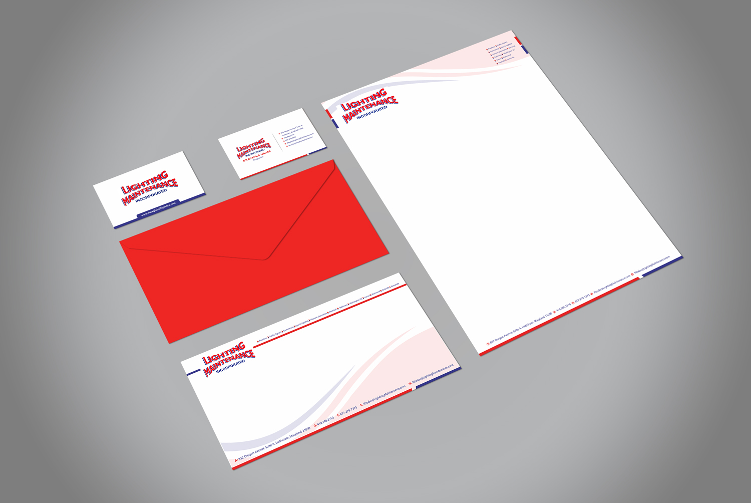 Stationery Design by Petter Goms for Lighting Maintenance Inc | Design #17078955