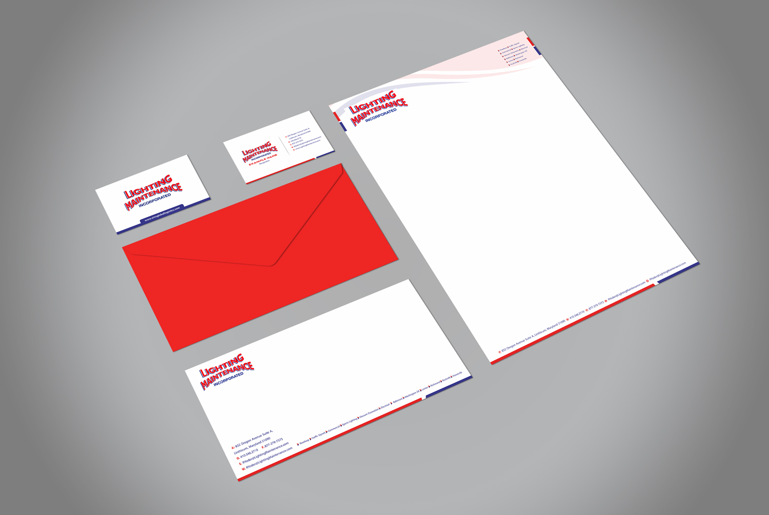 Stationery Design by Petter Goms for Lighting Maintenance Inc | Design #17079171