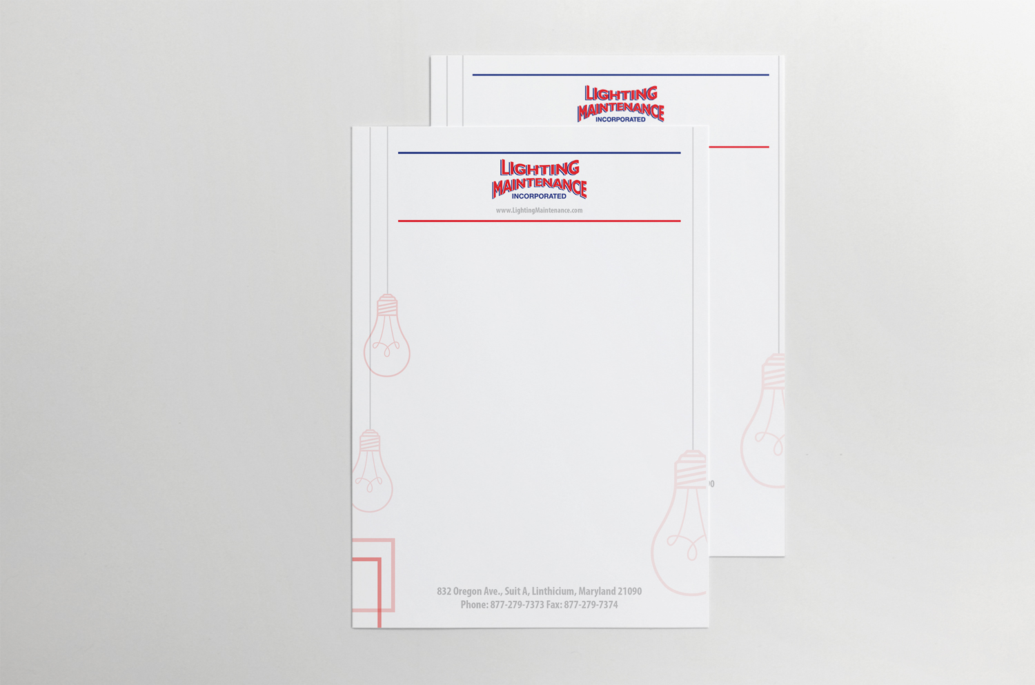 Stationery Design by Piyush1510 for Lighting Maintenance Inc | Design #17075063